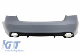 Rear Bumper suitable for Audi A5 S5 8T (2007-2011) RS5 Design With Badgeless Front Grille Matte Black-image-6017330