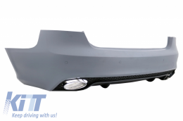 Rear Bumper suitable for Audi A5 S5 8T (2007-2011) RS5 Design With Badgeless Front Grille Matte Black-image-6017331