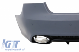 Rear Bumper suitable for Audi A5 S5 8T (2007-2011) RS5 Design With Badgeless Front Grille Matte Black-image-6017332