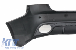 Rear Bumper suitable for Audi A5 S5 8T (2007-2011) RS5 Design With Badgeless Front Grille Matte Black-image-6017334