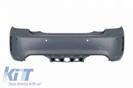 Rear bumper suitable for BMW 2 F22 Coupe F23 Cabrio (2014-2017) M2 Competition look from ABS plastic-image-6324049