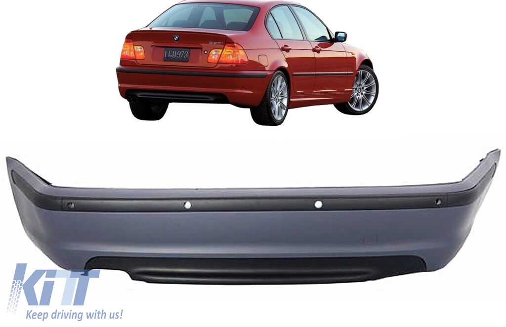 Rear Bumper suitable for BMW 3 Series E46 4D Sedan (1998-2004) M-Technik  Design With PDC Holes 