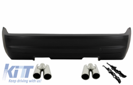 Rear Bumper Suitable For BMW 3 Series E46 Sedan (1998-2005) Diffuser M3 CSL Design with Exhaust Tailpipes