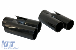 Rear Bumper suitable for BMW 3 Series E92 Coupe E93 Cabrio (2006-2010) with Exhaust Muffler Tips Piano Black M3 Design-image-6087750