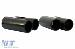 Rear Bumper suitable for BMW 3 Series E92 Coupe E93 Cabrio (2006-2010) with Exhaust Muffler Tips Piano Black M3 Design-image-6087751