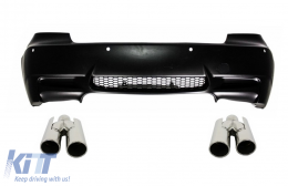 image-19-Rear Bumper suitable for BMW 3 Series E92 E93 (2006-2010) with Exhaust Muffler Tips M3 Design