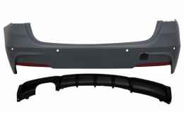 Rear Bumper suitable for BMW 3 Series F31 Touring Non LCI & LCI (2011-2018) M-Sport Design Single Outlet Double Exhaust - CORBBMF31MPLO