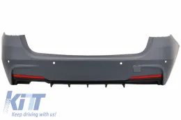 image-4-Rear Bumper suitable for BMW 3 Series F31 Touring Non LCI & LCI (2011-2018) M-Performance Design Double Single Outlet