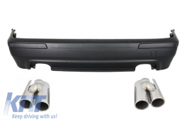 Rear Bumper suitable for BMW 5 Series E39 (1995-2003) Double Outlet M5 Design and Exhaust Muffler Tips ACS Design