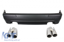 image-4-Rear Bumper suitable for BMW 5 Series E39 (1995-2003) Double Outlet M5 Design and Exhaust Muffler Tips ACS Design