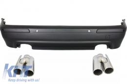 Rear Bumper suitable for BMW 5 Series E39 (1995-2003) Double Outlet M5 Design with PDC and Exhaust Muffler Tips - CORBBME39M5DOPACS
