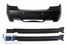 Rear Bumper suitable for BMW 5 Series E60 LCI (2007-2010) M5 Design with PDC with Side Skirts - CORBBME60M5P18MT