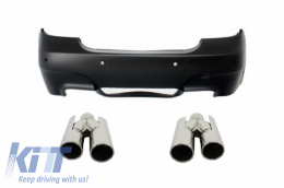 image-66-Rear Bumper suitable for BMW 5 Series E60 (2003-2007) M5 Design PDC with Exhaust Muffler Tips