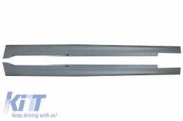 Rear Bumper suitable for BMW 5 Series F10 (2011-2017) with Side Skirts and Dual Twin Exhaust Muffler Tips Carbon Fiber M5 Design-image-6057144