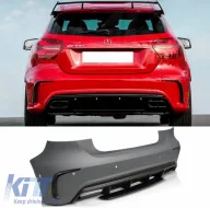 image-48-Rear Bumper suitable for Mercedes-Benz A-Class W176 12-18 A Design A45s Facelift Look