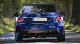 Rear Bumper suitable for Mercedes-Benz C-Class W205 Sedan 14-21 A Design C63s Facelift Look-image-6324548