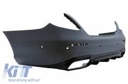 Rear Bumper suitable for Mercedes-Benz E-Class W213 16-19 Pre-Facelift A Design 63s Look Black Edition