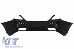 Rear Bumper suitable for Mercedes-Benz E-Class W213 16-19 Pre-Facelift A Design 63s Look Black Edition