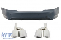 image-30-Rear Bumper suitable for MERCEDES Benz W221 S-Class (2005-2011) A-Design with Exhaust Muffler Tips
