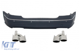 Rear Bumper suitable for Mercedes E-Class W211 (2002-2009) with Exhaust Muffler Tips - CORBMBW211AMGPDCTYN