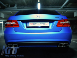 Rear bumper suitable for MERCEDES E-Class W212 (2009-2013) E63 Design and Exhaust Muffler Tail Tips Pipes Assembly-image-5992634