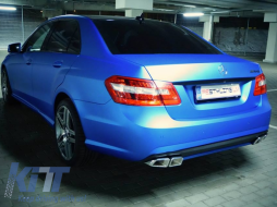 Rear bumper suitable for MERCEDES E-Class W212 (2009-2013) E63 Design and Exhaust Muffler Tail Tips Pipes Assembly-image-5992636