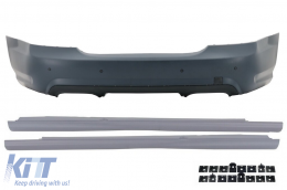 Rear Bumper suitable for Mercedes S-Class W221 (2005-2010) S65 Design with Side Skirts Short Version - CORBMBW221S