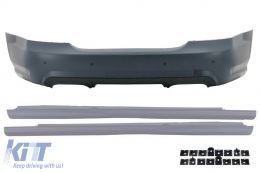 image-43-Rear Bumper suitable for Mercedes S-Class W221 (2005-2010) S65 Design with Side Skirts Short Version