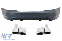 Rear Bumper suitable for Mercedes W221 S-Class (2005-2010) Design with Exhaust Muffler Tips - CORBMBW221TY