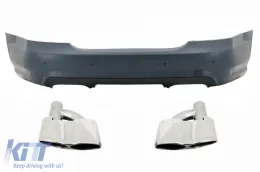 image-51-Rear Bumper suitable for Mercedes W221 S-Class (2005-2011) with Exhaust Muffler tips