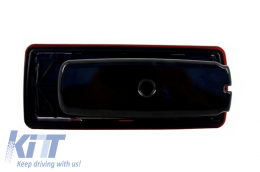Rear Bumper suitable for Mercedes W463 G-Class (1989-2017) with Taillights Red Clear G63 G65 Design-image-6034321