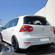 Rear Bumper suitable for VW Golf V (5) 03-08 R32 Look with Left Exhausts Glossy Black from ABS Plastic 1pc