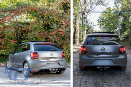 Rear Bumper suitable for VW Polo 6R (2009-2018) R400 Design Without PDC-image-6053384