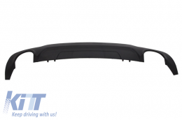 Rear Bumper Twin Single Outlet Diffuser suitable for MERCEDES C-Class W204 (2011-2014) C350 Style Sport Line - 1672258