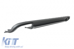 Rear Bumper Valance Air Diffuser Exhaust Muffler Tips suitable for Audi A4 B8 Pre Facelift Limousine Avant (2008-2011) S4 Design-image-6026747