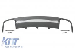Rear Bumper Valance Air Diffuser suitable for Audi A4 B8 Facelift (2012-2015) Limousine Avant S4 Design-image-6069732