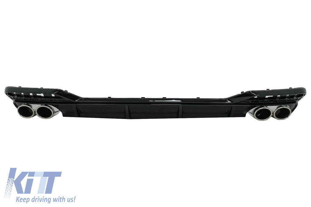 Hátsó lökhárító karmantyú légdiffúzor alkalmas Audi A5 F5 Facelift S-Line (2020-Up) Piano Blackhez