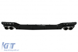 Rear Bumper Valance Air Diffuser suitable for Audi A5 F5 Facelift S-Line (2020-Up) Piano Black - RDAUA5F5FB