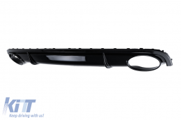 Rear Bumper Valance Air Diffuser suitable for Audi A7 4G (2010-2014) with Exhaust Tips RS7 Design Black-image-6276063