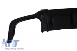 Rear Bumper Valance Air Diffuser with Exhaust Muffler Tips suitable for MERCEDES C-class W204 C204 AMG Sport Line (2012-2014) Limousine Coupe-image-6005257