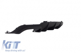 Rear Bumper Valance Air Diffuser with Exhaust Muffler Tips suitable for MERCEDES C-class W204 C204 AMG Sport Line (2012-2014) Limousine Coupe-image-6005259
