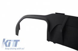 Rear Bumper Valance Air Diffuser with Exhaust Muffler Tips suitable for MERCEDES C-class W204 C204 AMG Sport Line (2012-2014) Limousine Coupe-image-6005262