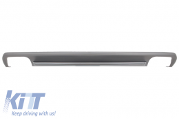 Rear Bumper Valance Air Diffuser with Exhaust Muffler Tips suitable for Audi A6 4G (2012-2015) S6 Design-image-6026816
