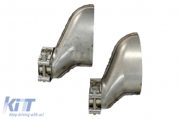 Rear Bumper Valance Diffuser and Exhaust Tips suitable for Audi A6 4G C7 Facelift (2015-2018) RS6 Design-image-6074555