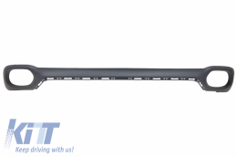 Rear Bumper Valance Diffuser and Square Exhaust Tips suitable for BMW X6 F16 V8 Design M-Tech Style-image-6003823