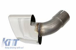 Rear Bumper Valance Diffuser and Square Exhaust Tips suitable for BMW X6 F16 V8 Design M-Tech Style-image-6048664