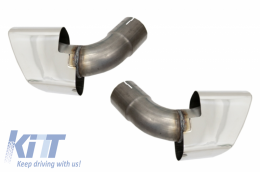 Rear Bumper Valance Diffuser and Square Exhaust Tips suitable for BMW X6 F16 V8 Design M-Tech Style-image-6048665