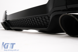 Rear Bumper Valance Diffuser Double Outlet with Exhaust Tips suitable for BMW X3 G01 LCI M-Sport (2021-up) Piano Black-image-6100320