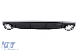 image-28-Rear Bumper Valance Diffuser Double Outlet suitable for Audi Q7 SUV 4M (2015-2019) S-Line Bumper