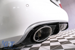 Rear Bumper Valance Diffuser & Exhaust Tips suitable for Audi A4 B8 B8.5 Limousine Avant Facelift (2012-2015) RS4 Design-image-6083856